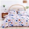Dreamaker 100% Cotton Sateen Quilt Cover Set Summer Print Queen Bed
