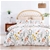 Dreamaker 100% Cotton Sateen Quilt Cover Set Daisy Print King Bed