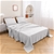 Natural Home Vintage Washed Hemp Linen Sheet Set Dove Grey Queen Bed