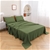 Natural Home Vintage Washed Hemp Linen Sheet Set Olive Super King Bed