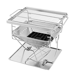 Grillz Fire Pit BBQ Grill Smoker Camping