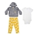 CARTER'S Baby 3pc Set, Size 9m, Grey/Yellow. Buyers Note - Discount Freight