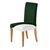 Sherwood Home Premium Faux Suede Eden Green Dining Chair Cover