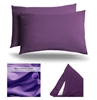 Box of 20 x Set of 2 Pillowcases 1000TC Ultra-Soft, Purple, Queen 80cmx54cm