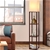 Artiss Shelf Floor Lamp Wood Reading Light Storage Organizer Home Office