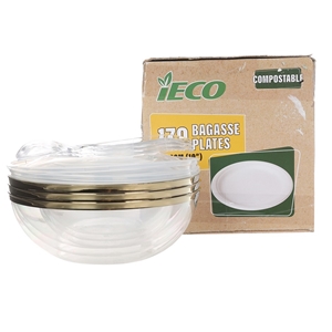 iECO 170pk Disposable Plates & 6 x Small