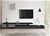 TV Cabinet w/ 3 Storage Drawers Extendable w/ Glossy MDF Entertainment Unit