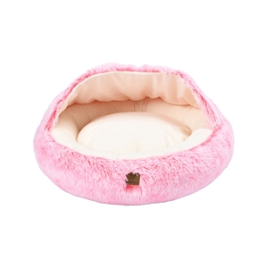 Charlie's Faux Fur Hooded Round Pet Cave