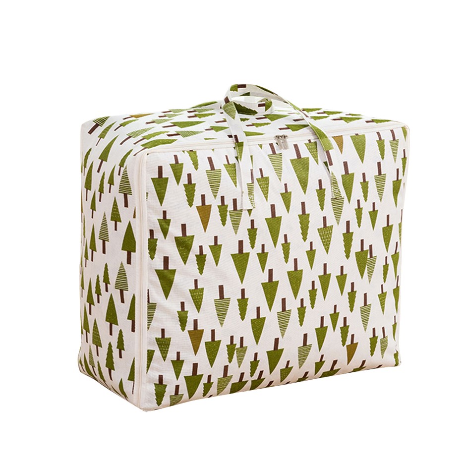 SOGA Green Pine Tree Large Storage Luggage Bag Foldable Organiser