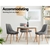 Artiss 2x Replica Dining Chairs Beech Wooden Timber Kitchen Fabric Grey