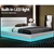 Artiss RGB LED Bed Frame Queen Gas Lift Base Storage White Leather LUMI