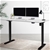 Artiss Standing Desk Adjustable Height Motorised Black Frame White 140cm