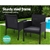 Gardeon Outdoor Bistro Chairs Patio Furniture Dining Chair Wicker Garden