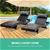 Gardeon Sun Lounge Setting Outdoor Furniture Wicker Day Bed Rattan Garden
