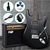 Alpha Electric Guitar And AMP Music String Instrument Rock Black Carry Bag