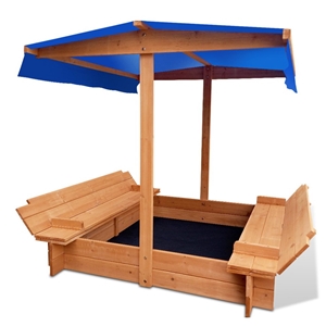 Keezi Wooden Outdoor Sand Box Set - Natu