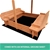 Keezi Wooden Outdoor Sand Box Set - Natural Wood