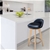 Milano Decor Phoenix Barstool Kitchen Dining Chair - Three Pk - Black