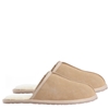 Royal Comfort Ugg Scuff Mens Leather Upper Wool Lining - (8-9) - Beige