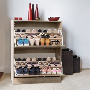 Milano Decor 24 Pair Wooden Shoe Cabinet