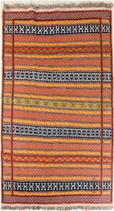 Finely Hand Woven Kilim Wool pile Size (