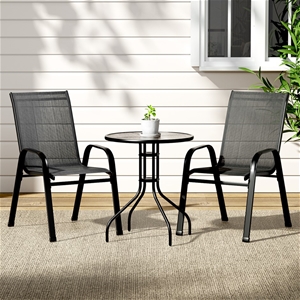 Gardeon Outdoor Furniture 3PC Table and 