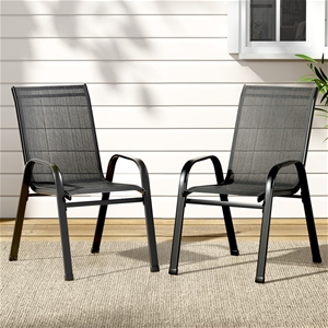 Gardeon 2X Outdoor Stackable Chairs Loun