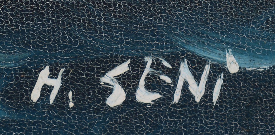 H Seni Original Oil Painting Early Sailing Ship H Seni Original Oil Painting Early Sailing Ship