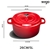 SOGA Cast Iron 26cm Enamel Porcelain Stew pot Casserole Stew & Lid 5L Red