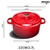 SOGA 2X Cast Iron 24cm Enamel Porcelain Stewpot Casserole Pot With Lid Red