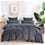 Dreamaker Corduroy Quilt Cover Set Super King Bed Charcoal