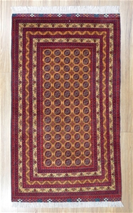 Handknotted Pure Wool Bukhara Rug - Size