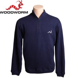 Woodworm 1/2 Zip Golf Sweater - Navy