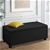 Artiss Storage Ottoman Blanket Box Black Fabric Footstool Chest Couch Toy