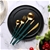 Cadence & Co. Hemingway Cutlery and Chopstick Set 30 Piece Matte Green/Gold