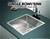 490x440mm Handmade SS Undermount / Topmount Kitchen Laundry Sink w/ Waste