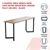 V Shaped Table Bench Desk Legs Retro Industrial Design Fully Welded - Black