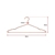 Adult 16.5" Rose Gold Shiny Metal Wire Coat Clothes Hangers (30pc per set)