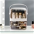 SOGA 2X 3 Tier White Countertop Makeup Cosmetic Storage Organiser w/ Handle