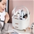 SOGA White Cosmetic Storage w/ Antler LED Light Mirror Tabletop Vanity Set