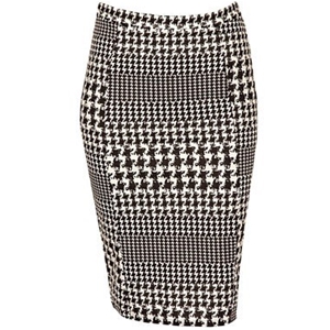 ClubL Womens Dogtooth Pencil Skirt