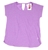 2 x TUFF Women's Active Tops, 94% Polyester, 6% Elastane, Size L, Purple.