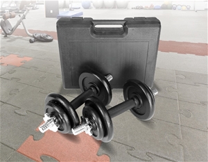 20kg Black Dumbbell Set with Carrying Ca