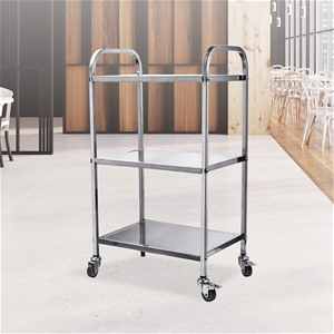 3 Tiers Food Trolley Cart Stainless Stee