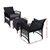 Gardeon Patio Furniture Outdoor Bistro Set Dining Chairs 3 Piece Wicker