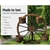 Gardeon Garden Ornaments Wooden Wagon Wheel Rustic Outdoor Planter