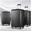 Wanderlite 3pc Luggage 20'' 24'' 28''  Set TSA Hard Case Lightweight Black