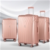 Wanderlite 3pc Luggage 20'' 24'' 28''  Set TSA Hard Case Lightweight Pink