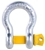 2 x Bow Shackles, WLL 4.7T, Screw Pin Type, Grade S. Yellow Pin. Buyers No