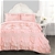 LUSH DECOR Ruffled Textured 3pc Bedding Set, Size Full Queen, Peach/Blush,